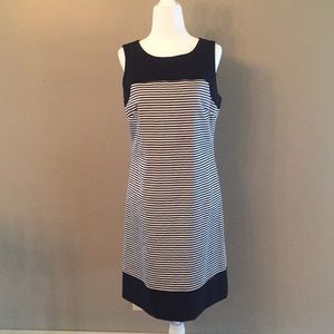 Pink Tartan Black and White Striped Dress